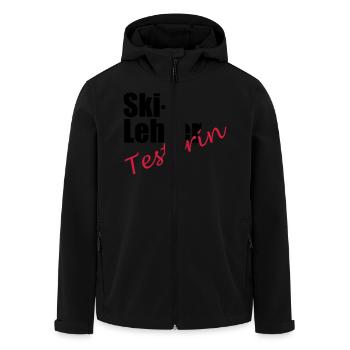 Ski instructor tester - Men’s Recycled Softshell Jacket by Stanley/Stella - black - Front - AI Model Male 185 light (185cm)