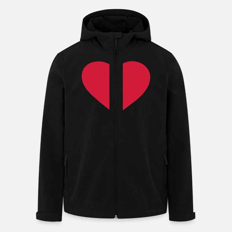 Herz - Recycelte Männer Softshell-Jacke von Stanley/Stella - Schwarz