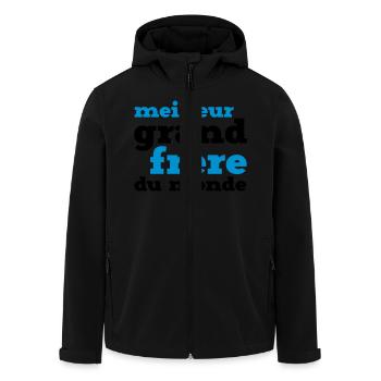 meilleur grand frère du monde - Veste softshell homme en polyester recyclé Stanley/Stella - noir - Devant - AI Model Male 185 light (185cm)