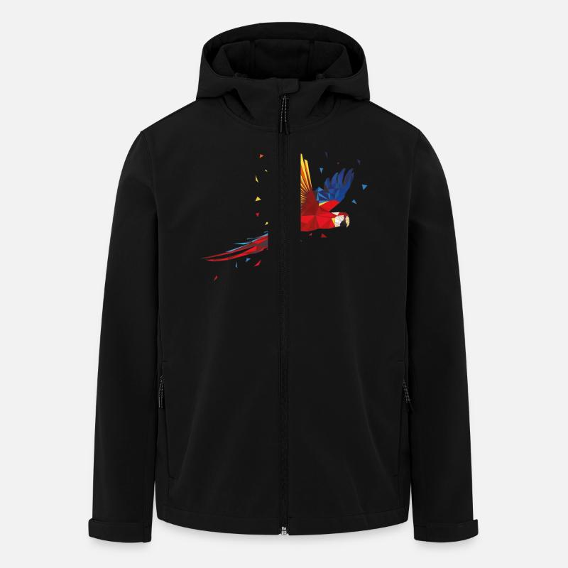 Papagei - Recycelte Männer Softshell-Jacke von Stanley/Stella - Schwarz