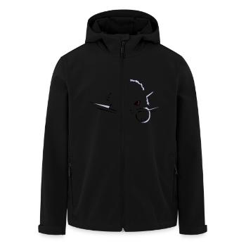 chat cat - Veste softshell homme en polyester recyclé Stanley/Stella - noir - Devant - AI Model Male 185 light (185cm)