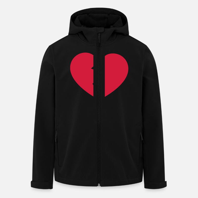 gebrochenes herz - Veste softshell homme en polyester recyclé Stanley/Stella - noir