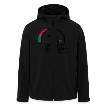 counter anniversary years 70 years - Men’s Recycled Softshell Jacket by Stanley/Stella - black - Front - AI Model Male 185 light (185cm)