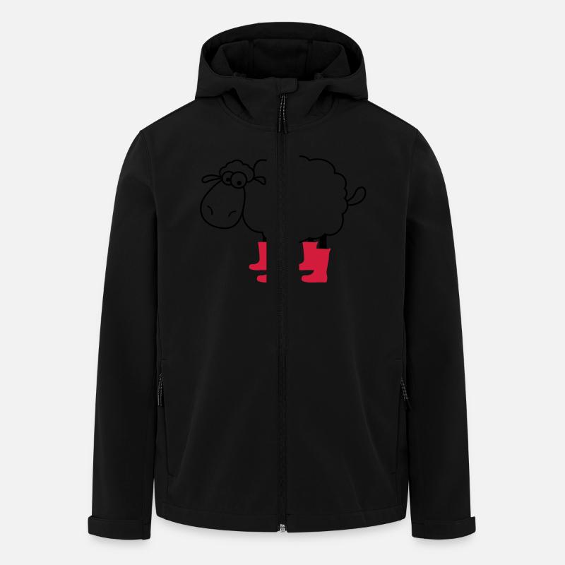 mouton - Veste softshell homme en polyester recyclé Stanley/Stella - noir