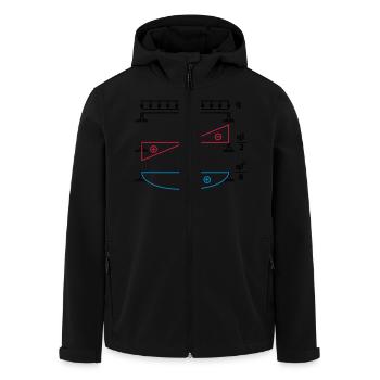 Poutres simplement appuyées - (q fois l carré) - Veste softshell homme en polyester recyclé Stanley/Stella - noir - Devant - AI Model Male 185 light (185cm)