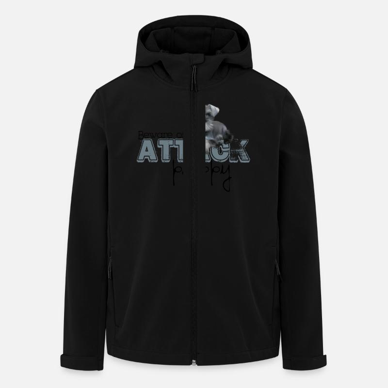 Schnauzer Attack - Recycelte Männer Softshell-Jacke von Stanley/Stella - Schwarz