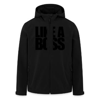 Comme un patron - Veste softshell homme en polyester recyclé Stanley/Stella - noir - Devant - AI Model Male 185 light (185cm)