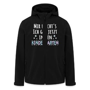 Kindergartenkind - mir reichts Kindergarten - Recycelte Männer Softshell-Jacke von Stanley/Stella - Schwarz - Vorne - AI Model Male 185 light (185cm)