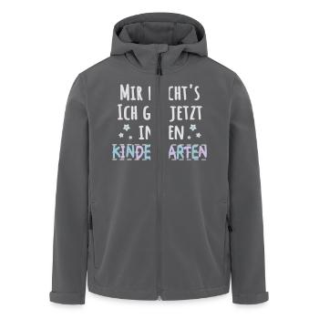 Kindergartenkind - mir reichts Kindergarten - Recycelte Männer Softshell-Jacke von Stanley/Stella - Anthrazit - Vorne - AI Model Male 185 light (185cm)