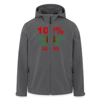 100/100 Landais - Men’s Recycled Softshell Jacket by Stanley/Stella - black - Front - AI Model Male 185 light (185cm)