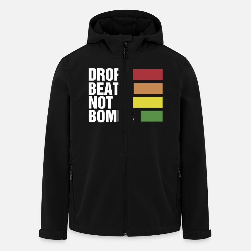 Drop beats not bombs - Men’s Recycled Softshell Jacket by Stanley/Stella - black