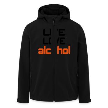 alcool - Veste softshell homme en polyester recyclé Stanley/Stella - noir - Devant - AI Model Male 185 light (185cm)