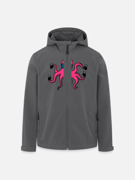 krake_mit_bier - Veste softshell homme en polyester recyclé Stanley/Stella - noir
