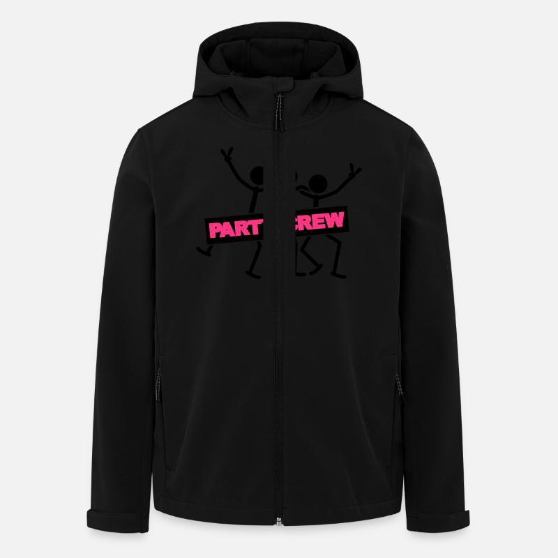 Party Crew Team - Veste softshell homme en polyester recyclé Stanley/Stella - noir