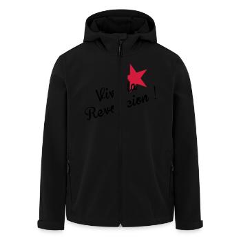 Viva la Revolucion! - Men’s Recycled Softshell Jacket by Stanley/Stella - black - Front - AI Model Male 185 light (185cm)