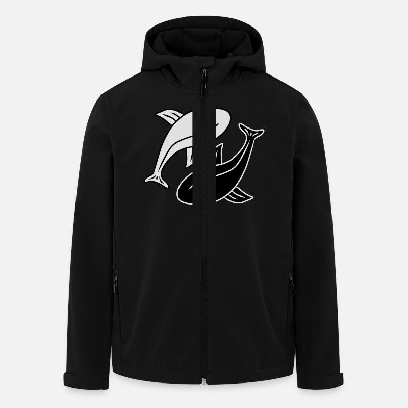 Yin Yang Fishs - Men’s Recycled Softshell Jacket by Stanley/Stella - black