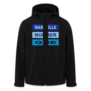 marseille - Veste softshell homme en polyester recyclé Stanley/Stella - noir - Devant - AI Model Male 185 light (185cm)