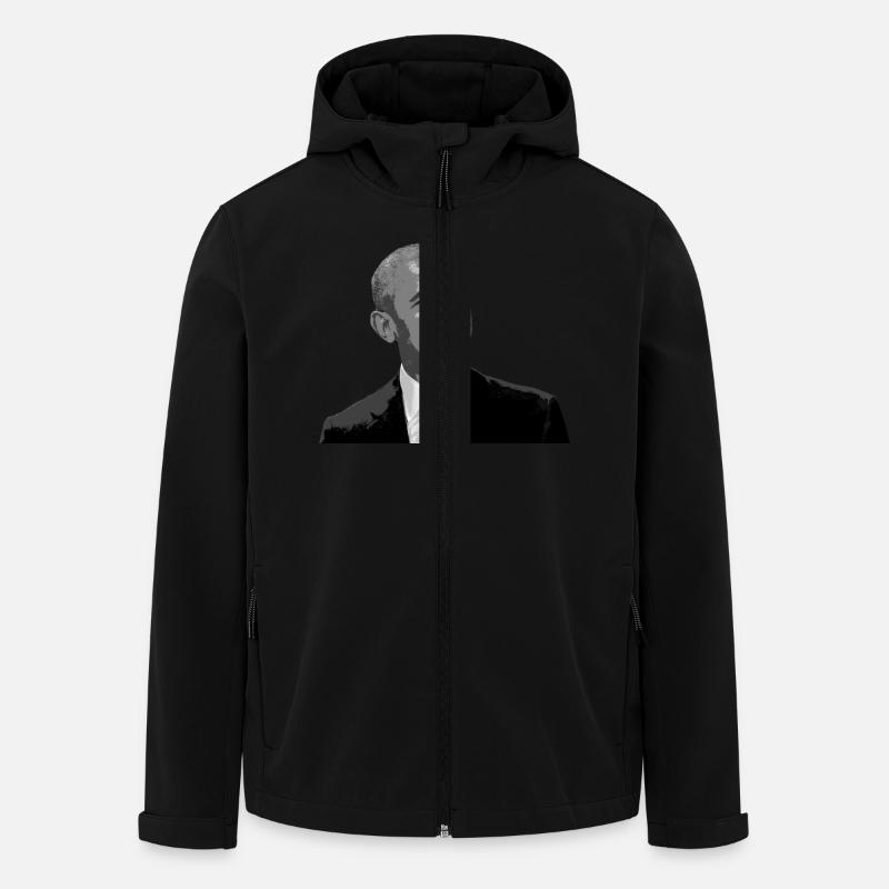 Obama - Recycelte Männer Softshell-Jacke Discoverer von Stanley/Stella - Schwarz