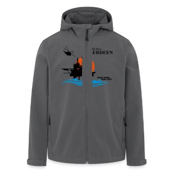 North Sea Aberdeen Oil Rig Platform - Men’s Recycled Softshell Jacket by Stanley/Stella - black - Front - AI Model Male 185 light (185cm)