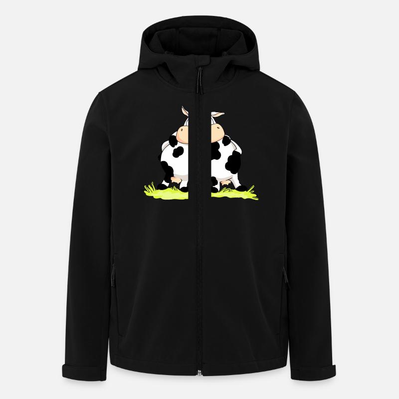 Twin Cows - Men’s Recycled Softshell Jacket by Stanley/Stella - black