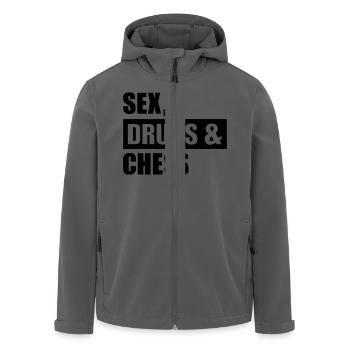 Schach - Recycelte Männer Softshell-Jacke von Stanley/Stella - Schwarz - Vorne - AI Model Male 185 light (185cm)