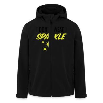 I Don´t Sweat, I Sparkle - Men’s Recycled Softshell Jacket by Stanley/Stella - black - Front - AI Model Male 185 light (185cm)