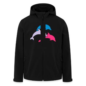 Delfin - Recycelte Männer Softshell-Jacke von Stanley/Stella - Schwarz - Vorne - AI Model Male 185 light (185cm)