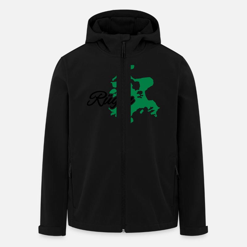 Rügen - Recycelte Männer Softshell-Jacke von Stanley/Stella - Schwarz