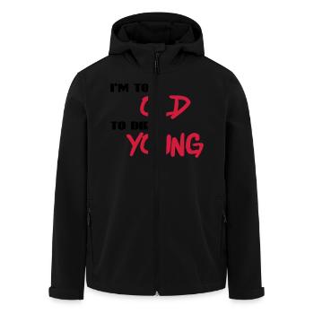I'm too old to die young - Men’s Recycled Softshell Jacket by Stanley/Stella - black - Front - AI Model Male 185 light (185cm)