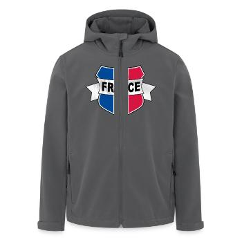 France bleu blanc rouge - Veste softshell homme en polyester recyclé Stanley/Stella - noir - Devant - AI Model Male 185 light (185cm)