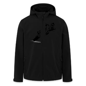 Supermoto Racing - Recycelte Männer Softshell-Jacke von Stanley/Stella - Schwarz - Vorne - AI Model Male 185 light (185cm)