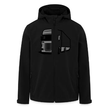 Truck truck - Men’s Recycled Softshell Jacket by Stanley/Stella - black - Front - AI Model Male 185 light (185cm)