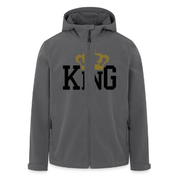 king krone design text logo cool - Recycelte Männer Softshell-Jacke von Stanley/Stella - Schwarz - Vorne - AI Model Male 185 light (185cm)