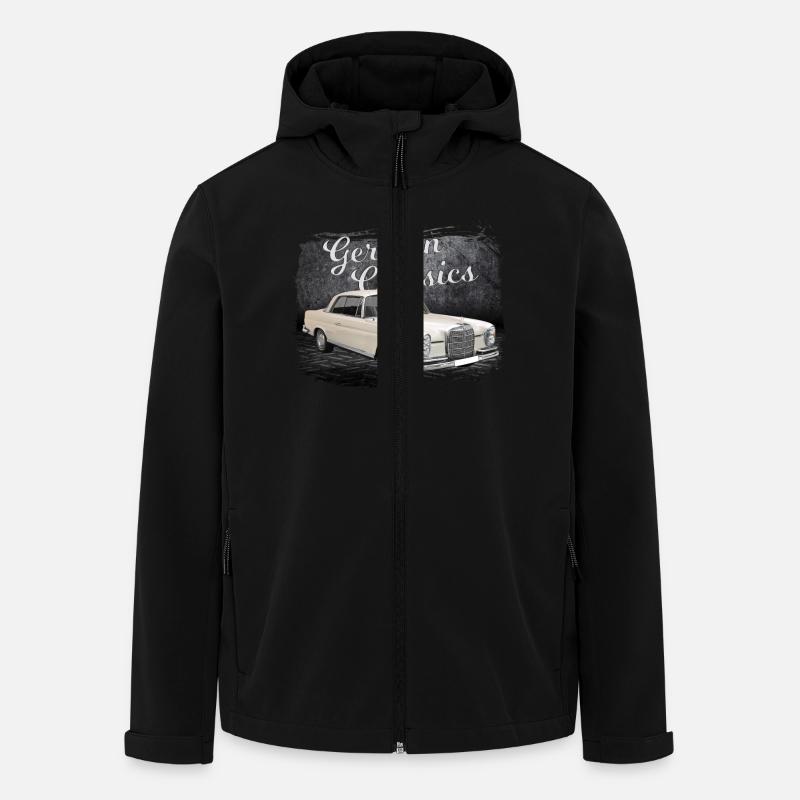 German Classics Strich Acht Oldtimer - Recycelte Männer Softshell-Jacke von Stanley/Stella - Schwarz