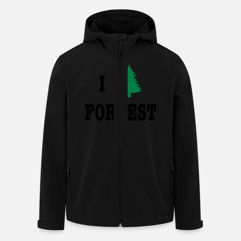 I heart Forrest - Recycelte Männer Softshell-Jacke von Stanley/Stella - Schwarz