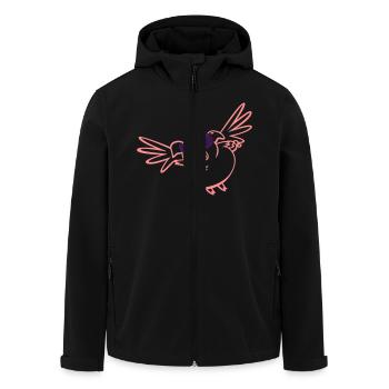 Fliegende Schweine / pig flying (2c) - Recycelte Männer Softshell-Jacke von Stanley/Stella - Schwarz - Vorne - AI Model Male 185 light (185cm)
