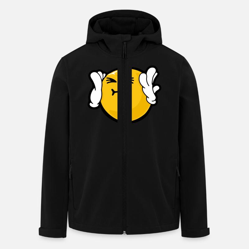 Smiley Anger Harassed - Recycelte Männer Softshell-Jacke von Stanley/Stella - Schwarz