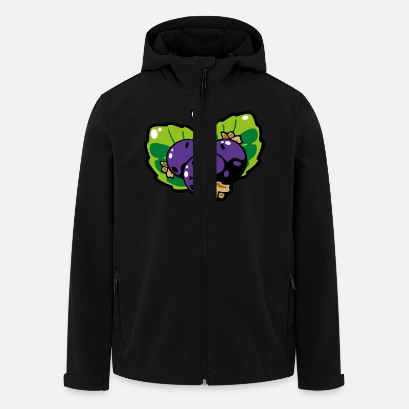 Smiley Black Currants - Recycelte Männer Softshell-Jacke von Stanley/Stella - Schwarz