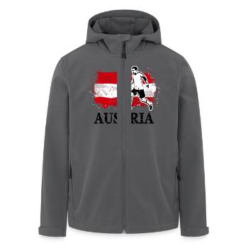 Soccer - Fußball - Austria Flag - Veste softshell homme en polyester recyclé Stanley/Stella - noir - Devant - AI Model Male 185 light (185cm)