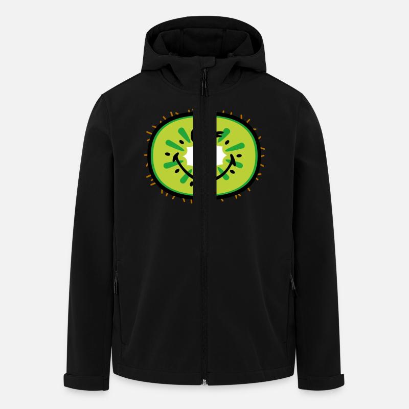 Smiley Kiwi - Recycelte Männer Softshell-Jacke von Stanley/Stella - Schwarz