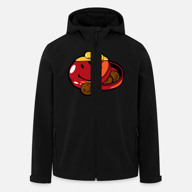 Smiley Chocolates Box - Veste softshell homme en polyester recyclé Stanley/Stella - noir
