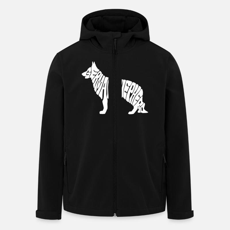 german shepherd - Men’s Recycled Softshell Jacket by Stanley/Stella - black