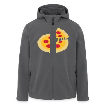 hot hunger cheese hunger piece salami pizza delici - Men’s Recycled Softshell Jacket by Stanley/Stella - anthracite - Front - AI Model Male 185 light (185cm)