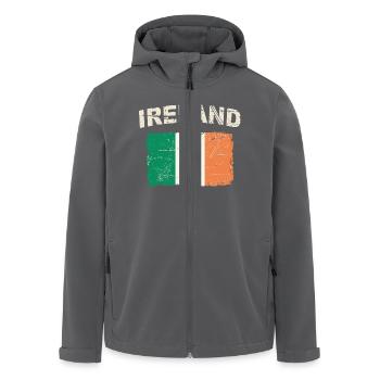 Ireland Flag - Irland Flagge - Recycelte Männer Softshell-Jacke von Stanley/Stella - Schwarz - Vorne - AI Model Male 185 light (185cm)