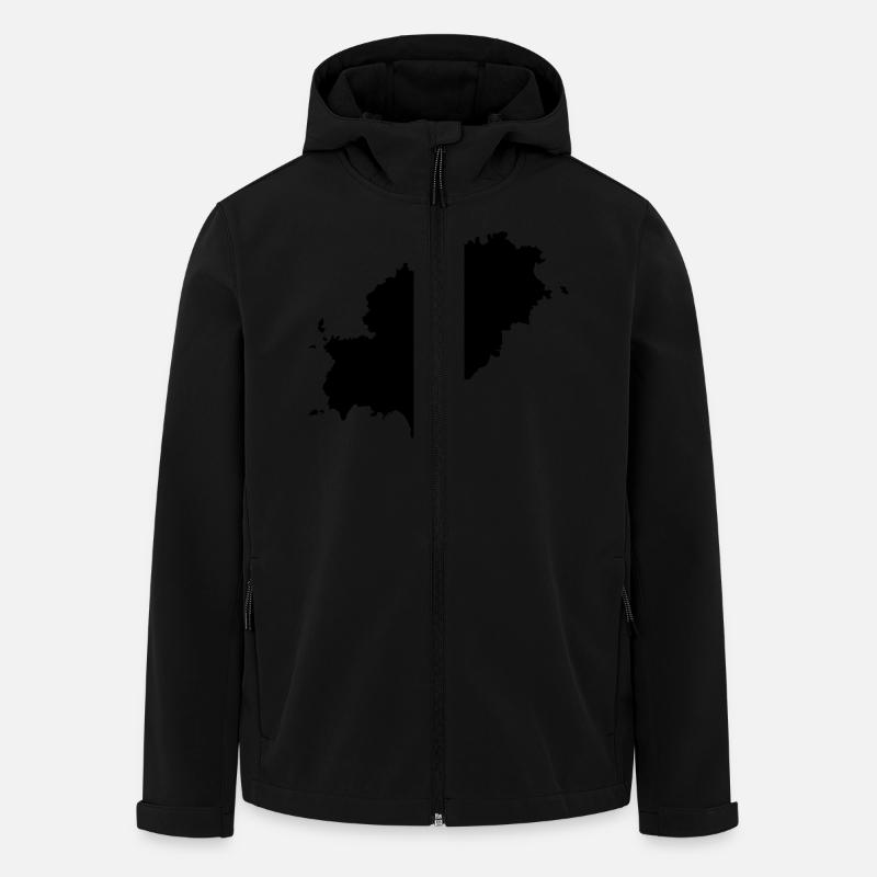 ibiza island map - Recycelte Männer Softshell-Jacke von Stanley/Stella - Schwarz