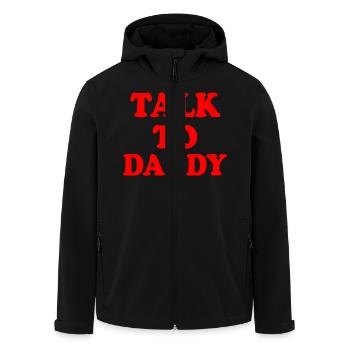 Talk to daddy - Recycelte Männer Softshell-Jacke von Stanley/Stella - Schwarz - Vorne - AI Model Male 185 light (185cm)