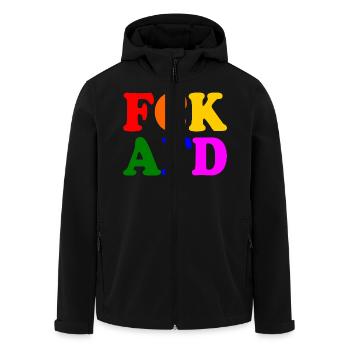 Fck afd - Recycelte Männer Softshell-Jacke von Stanley/Stella - Schwarz - Vorne - AI Model Male 185 light (185cm)