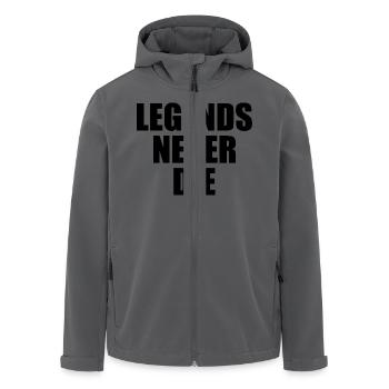Legends never die - Men’s Recycled Softshell Jacket by Stanley/Stella - black - Front - AI Model Male 185 light (185cm)