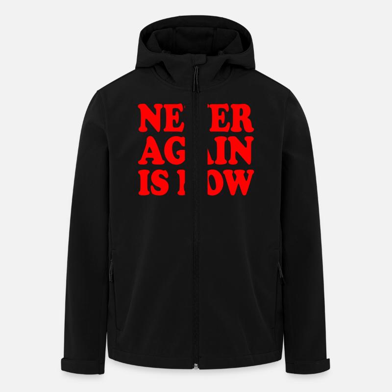 Never again is now - Men’s Recycled Softshell Jacket by Stanley/Stella - black