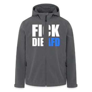 Fick die afd - Recycelte Männer Softshell-Jacke von Stanley/Stella - Schwarz - Vorne - AI Model Male 185 light (185cm)